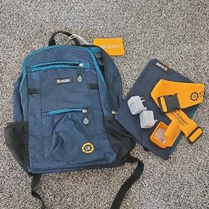 CIE Blue Backpack with Accessories